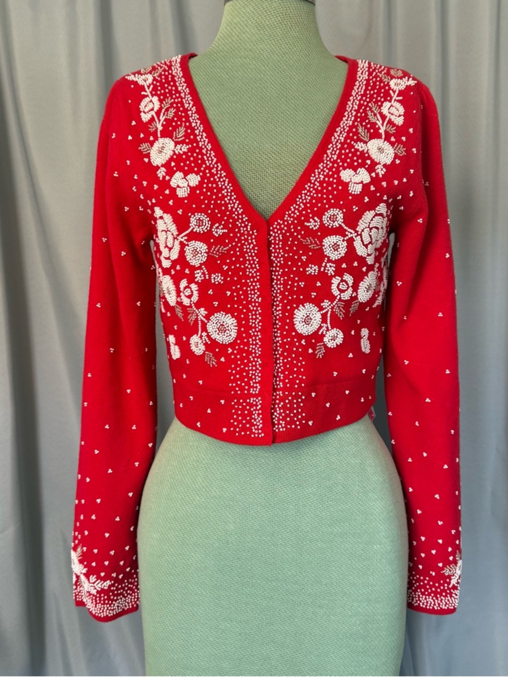 NWT Free People Happy Holidays Cardi, Size XS
